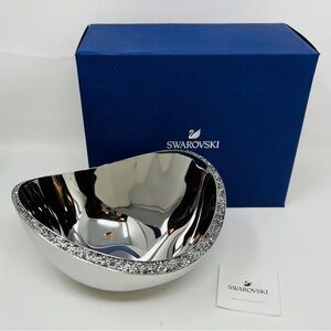 Swarovski Silver  Decorative Bowl with Crystal Accents